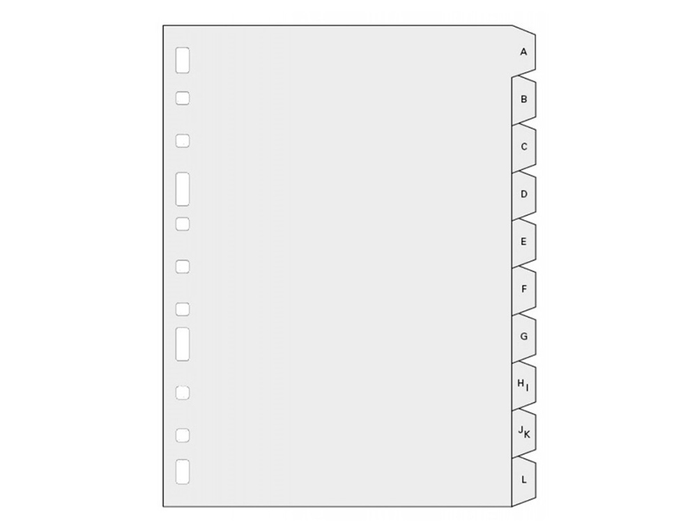SEPARADOR ALFABETICO MULTIFIN 3005 PLASTICO FOLIO NATURAL