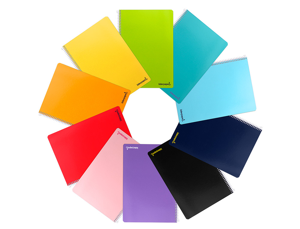 CUADERNO ESPIRAL LIDERPAPEL A4 MICRO SMART TAPA BLANDA 80H60GR HORIZONTAL 7MM DOBLE MARGEN 4 TALADROS COLORES