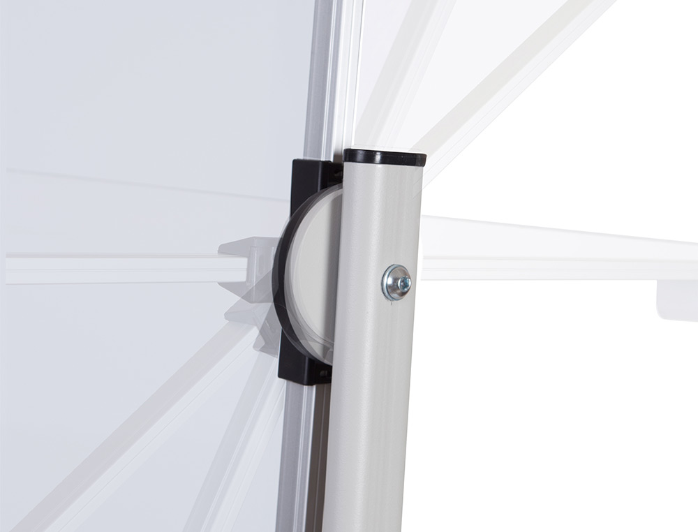 PIZARRA BLANCA ROCADA VOLTEABLE DOBLE CARA ACERO LACADO MAGNETICO CON BANDEJAS ACCESORIOS 150X120 CM