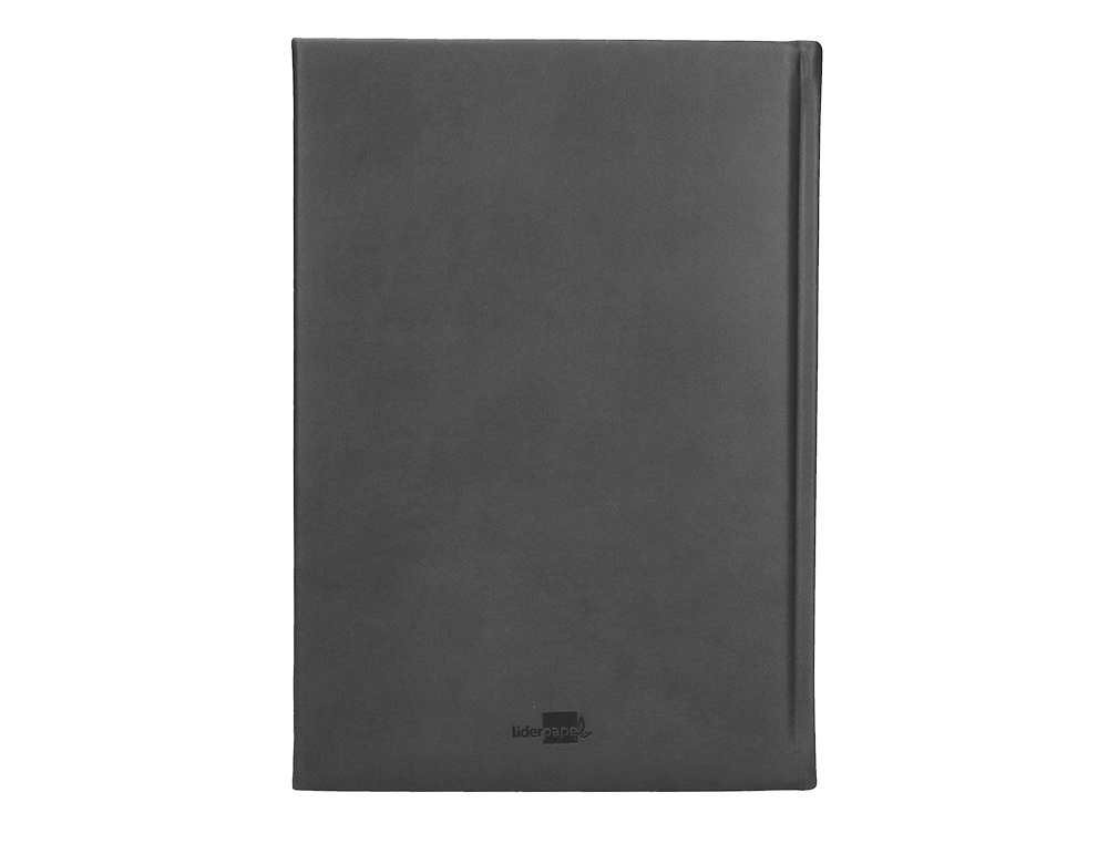 AGENDA ENCUADERNADA LIDERPAPEL CHATZI 15X21 CM 2024 DIA PAGINA COLOR GRIS PAPEL 70 GR