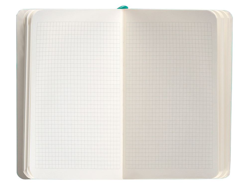CUADERNO CON GOMILLA ANTARTIK NOTES TAPA BLANDA A6 CUADRICULA TURQUESA 100 HOJAS 80 GR FSC