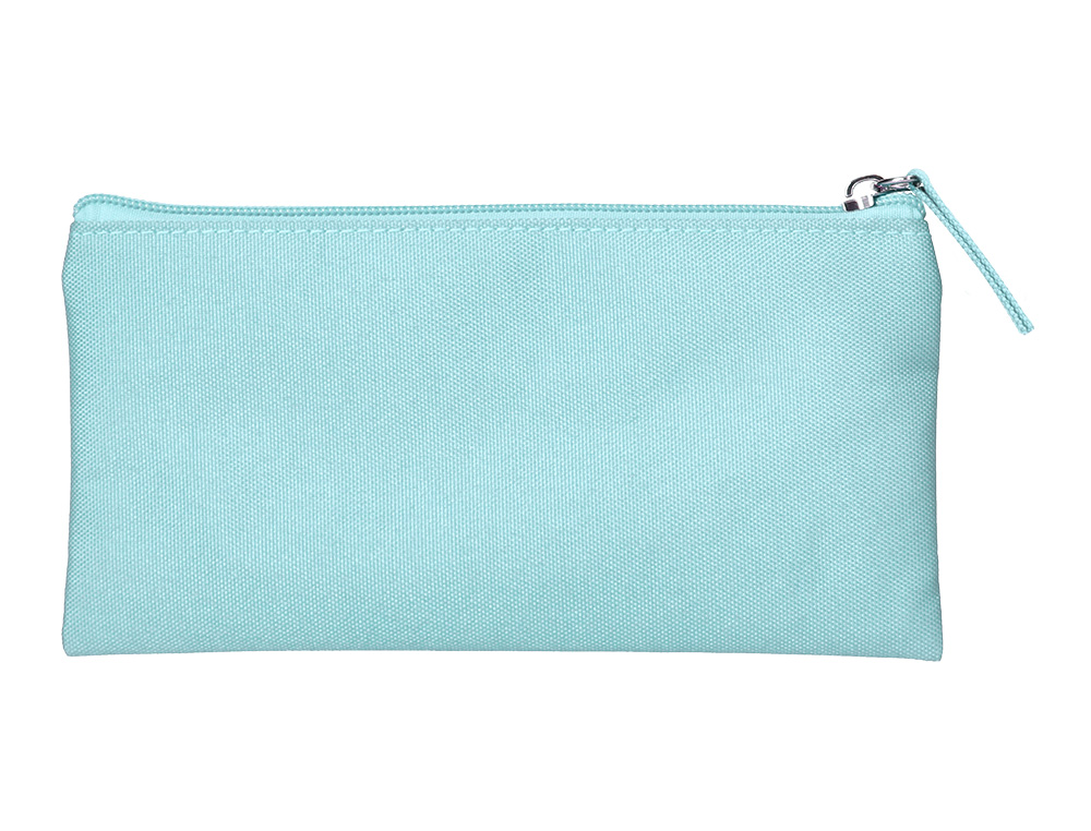 ESTUCHE PORTATODO LIDERPAPEL PLANO ANCHO UNA CREMALLERA 200X100 MM AZUL CELESTE