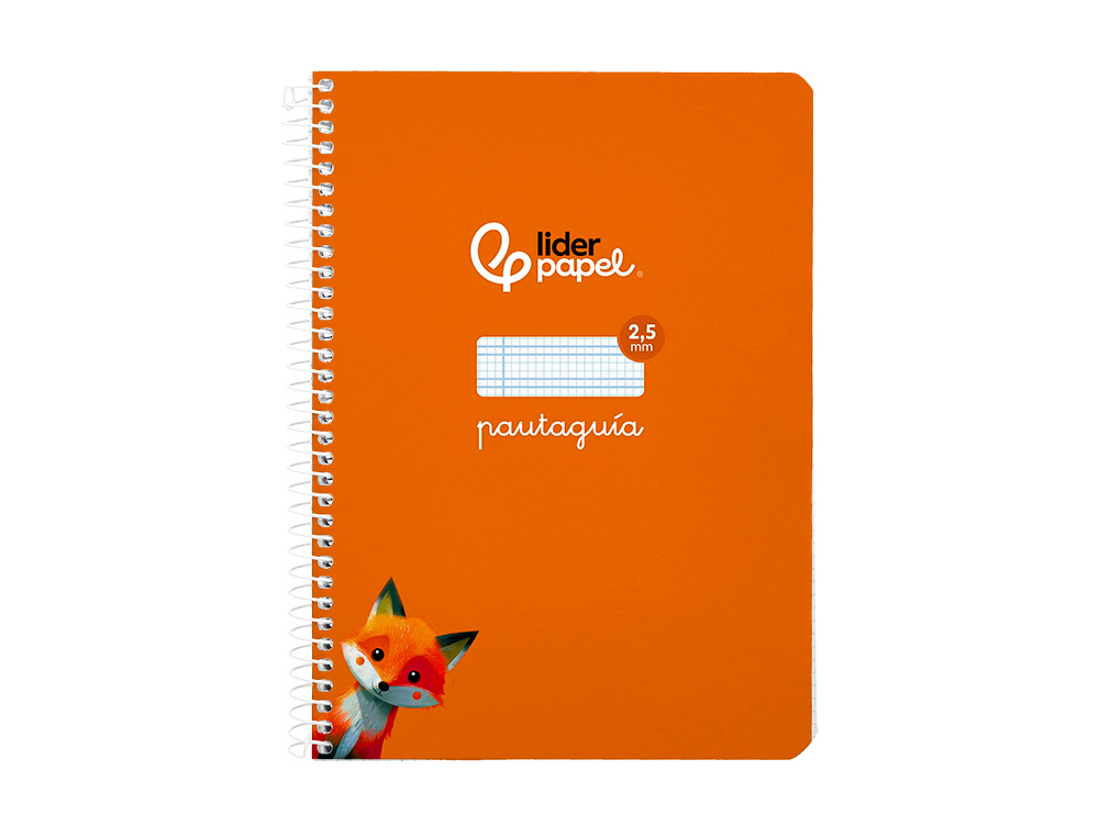 CUADERNO ESPIRAL LIDERPAPEL A5 PAUTAGUIA TAPA BLANDA 40H 75 GR CUADRO PAUTADO 2,5MM COLOR NARANJA