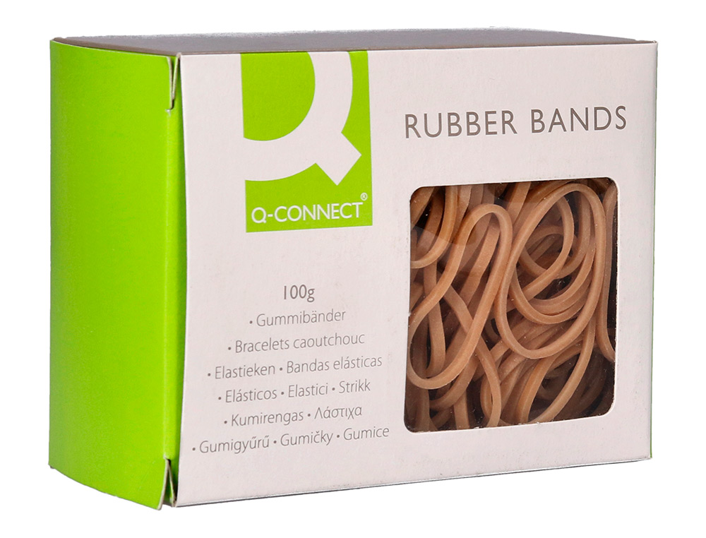 GOMILLAS ELASTICAS Q-CONNECT 100 GR NUMERO 4 40 X 2 MM