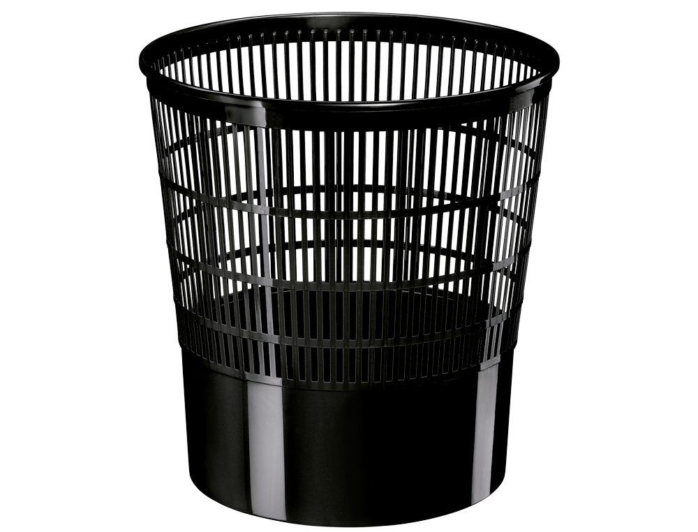 PAPELERA PLASTICO CEP ECOLINE REJILLA NEGRA 16 LITROS 30X30X31,7 CM