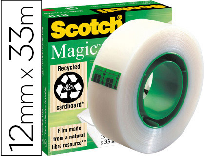 CINTA ADHESIVA SCOTCH MAGIC 33 MT X 12 MM