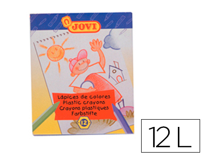 LAPICES CERA JOVI HEXAGONAL CAJA DE 12 COLORES