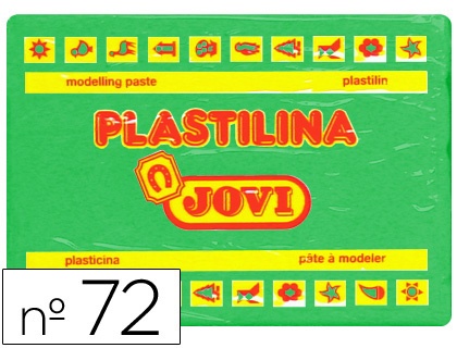 PLASTILINA JOVI 72 VERDE CLARO -UNIDAD -TAMAO GRANDE