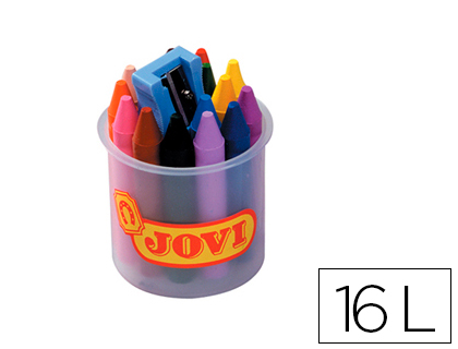 LAPICES CERA JOVICOLOR BOTE DE 16 COLORES SURTIDOS