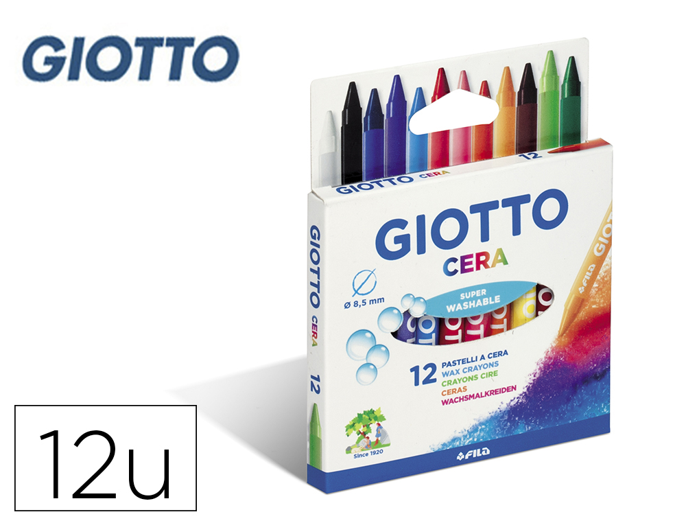 LAPICES CERA GIOTTO CAJA DE 12 COLORES