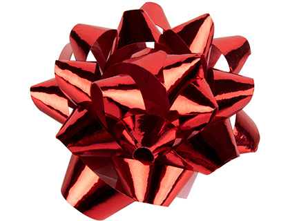 LAZOS LIDERPAPEL FANTASIA MEDIANOS COLOR ROJO METALIZADO