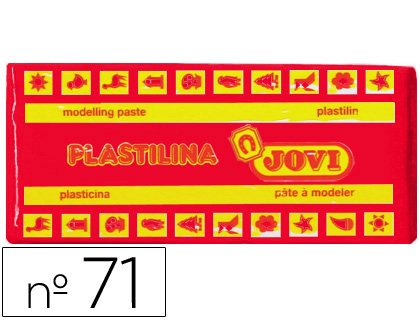 PLASTILINA JOVI 71 ROJO -UNIDAD -TAMAO MEDIANO