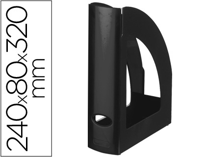 REVISTERO PLASTICO Q-CONNECT NEGRO OPACO
