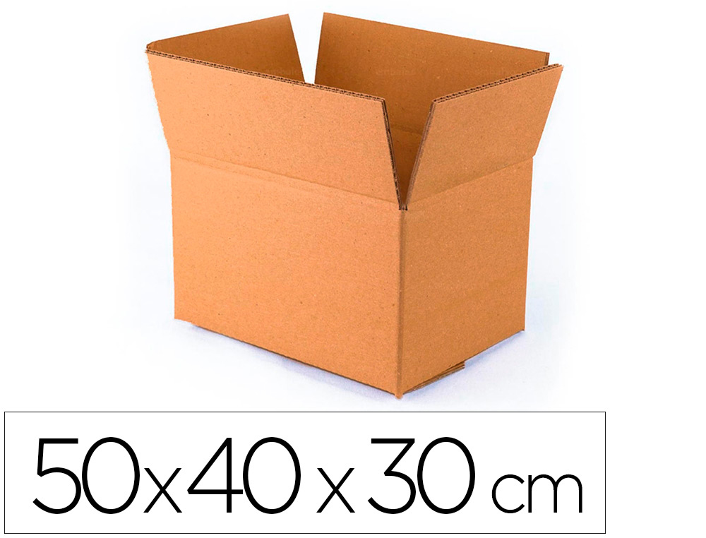 CAJA PARA EMBALAR Q-CONNECT FONDO AUTOMATICO MEDIDAS 500X400X300 MM ESPESOR CARTON 3 MM